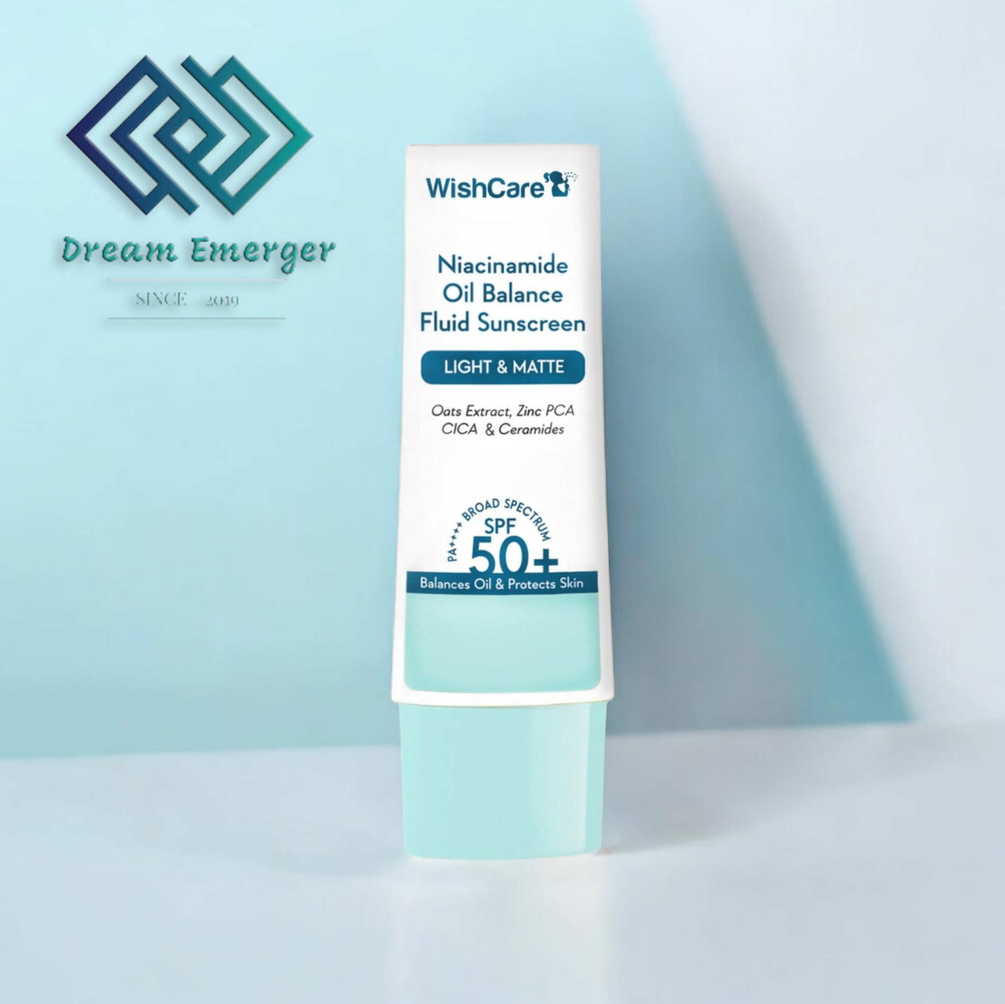 Wishcare Niacinamide Oil Balance Fluid Sunscreen | SPF50 PA++++