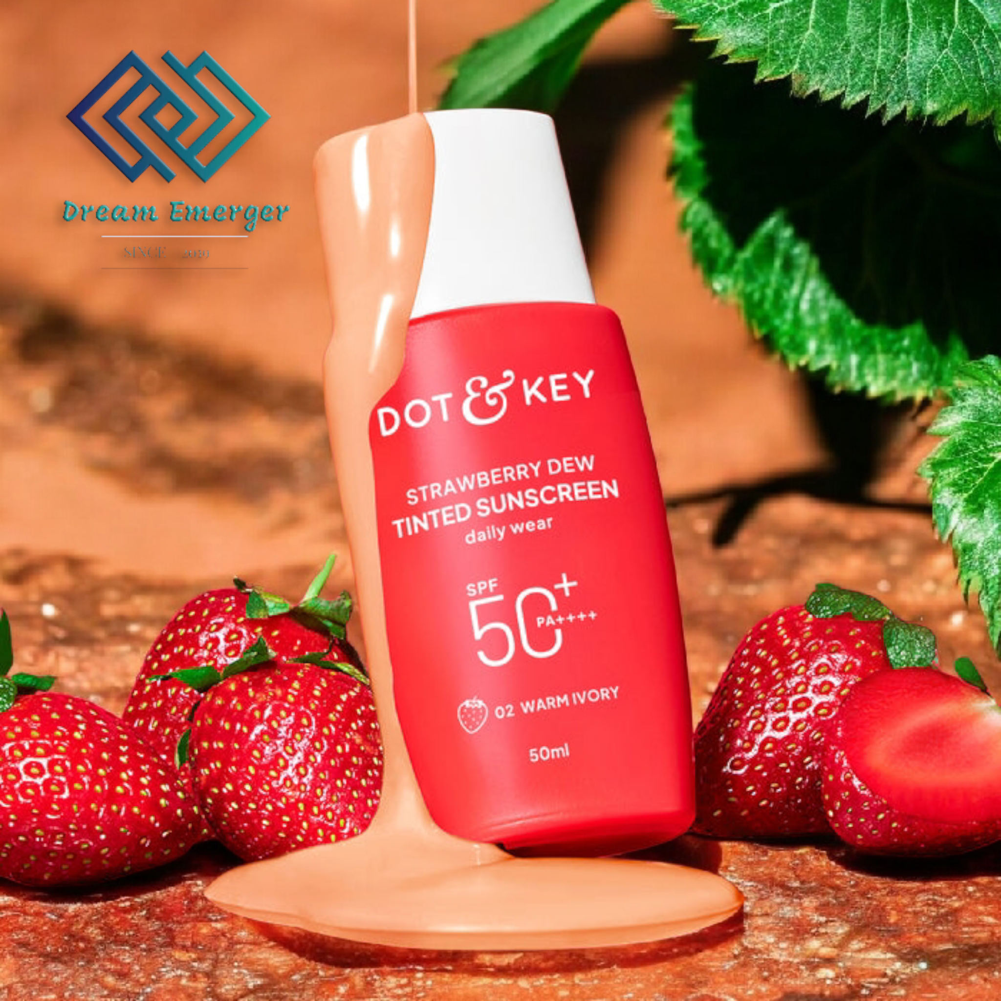 DOT & KEY Strawberry Dew Tinted Sunscreen ( Warm Ivory )